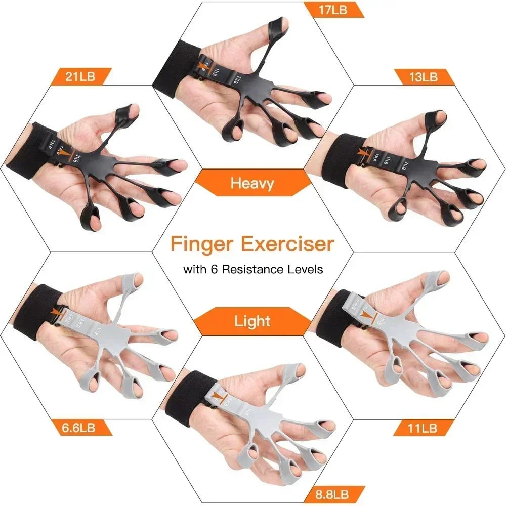 Adjustable Hand Grip Strengthener Finger Trainer For Forearm Workout And Guitar Practice 3