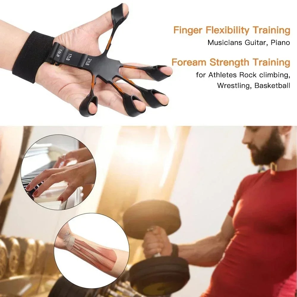 Adjustable Hand Grip Strengthener Finger Trainer For Forearm Workout And Guitar Practice 4