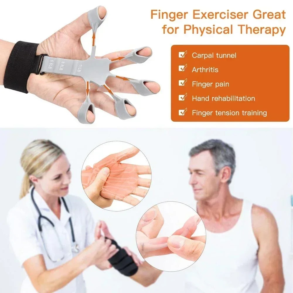 Adjustable Hand Grip Strengthener Finger Trainer For Forearm Workout And Guitar Practice 5