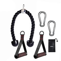 heavy duty triceps rope cable attachment for gym pulldown and face pull workouts