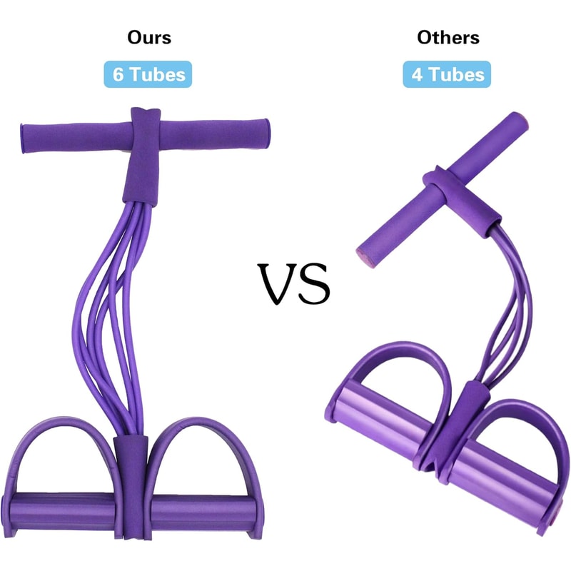 Tube Pedal Resistance Bands Full Body Trainer For Home Workout And Toning 2