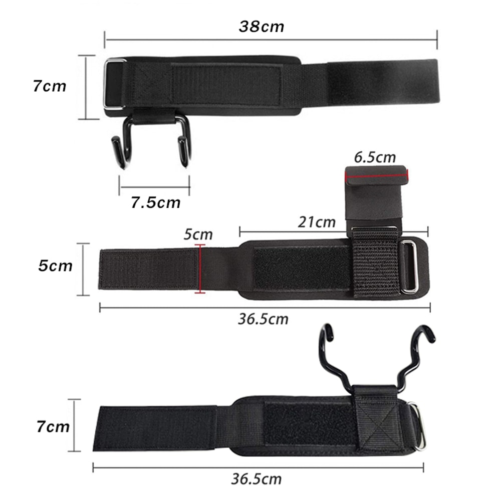 High Strength Weight Lifting Hooks With Wrist Wraps For Grip Support And Pull Ups 1