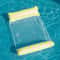 Foldable Inflatable Pool Float Chair with Net Backrest, Striped Beach Floating Lounge Chair