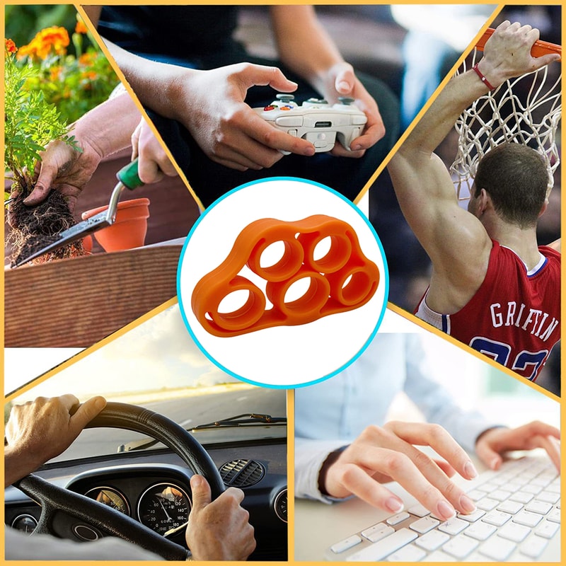 Finger Strength Trainer Silicone Hand Grip Exerciser For Fitness And Rehab 1