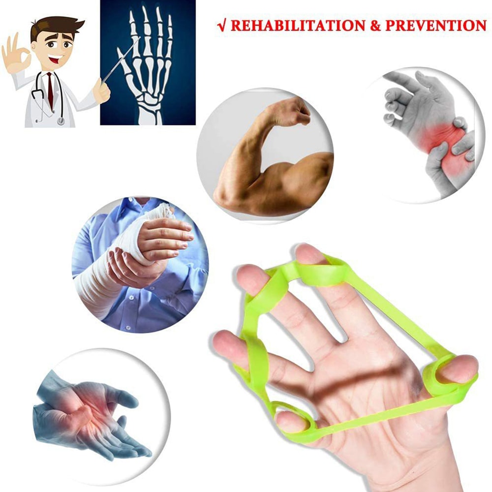 Finger Strength Trainer Silicone Hand Grip Exerciser For Fitness And Rehab 2