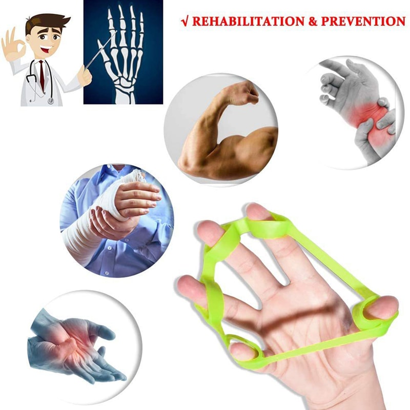 Finger Strength Trainer Silicone Hand Grip Exerciser For Fitness And Rehab 2