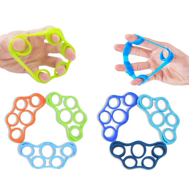 Finger Strength Trainer Silicone Hand Grip Exerciser For Fitness And Rehab 4