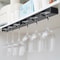 Under Cabinet Wine Glass Rack No Drill Hanging Holder For Stemware Storage 1