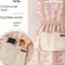 Pink Canvas Kitchen Apron for Women Breathable Waterproof Cute Cooking & Cleaning Apron