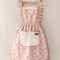 Pink Canvas Kitchen Apron for Women Breathable Waterproof Cute Cooking & Cleaning Apron