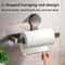No Drill Wall Mounted Paper Towel Holder and Kitchen Storage Rack