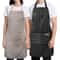 Pack Striped Kitchen Apron Set Adjustable Oil Resistant Unisex Work Aprons 0