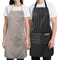 Pack Striped Kitchen Apron Set Adjustable Oil Resistant Unisex Work Aprons 0