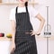 Pack Striped Kitchen Apron Set Adjustable Oil Resistant Unisex Work Aprons 5