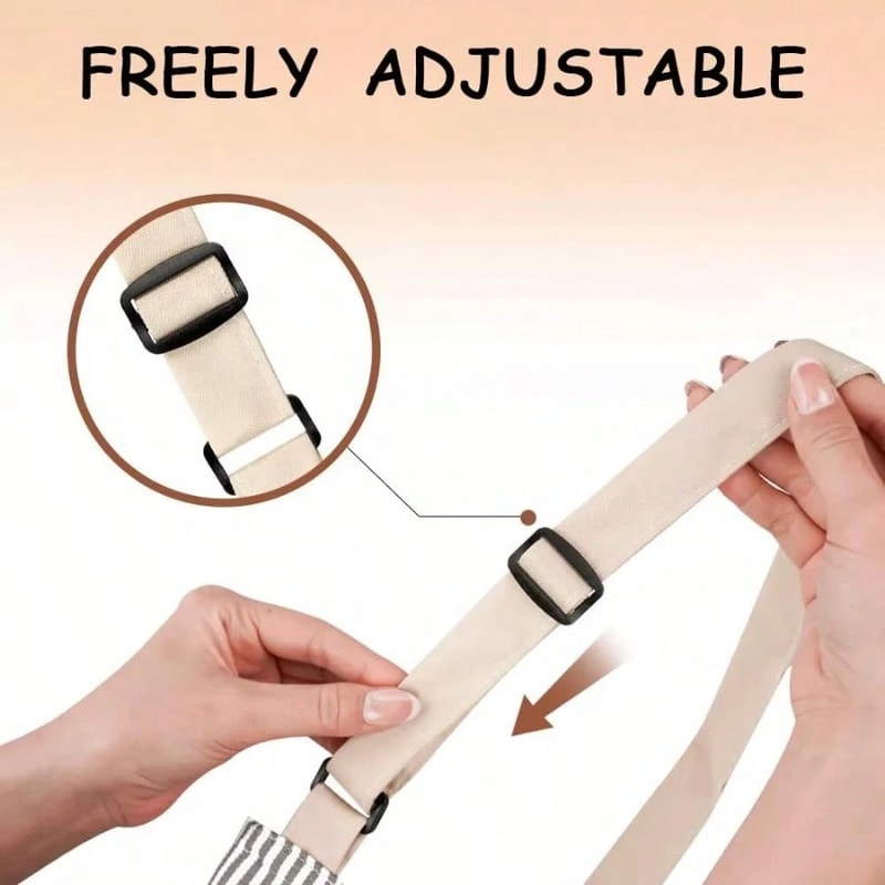 Pack Striped Kitchen Apron Set Adjustable Oil Resistant Unisex Work Aprons 4