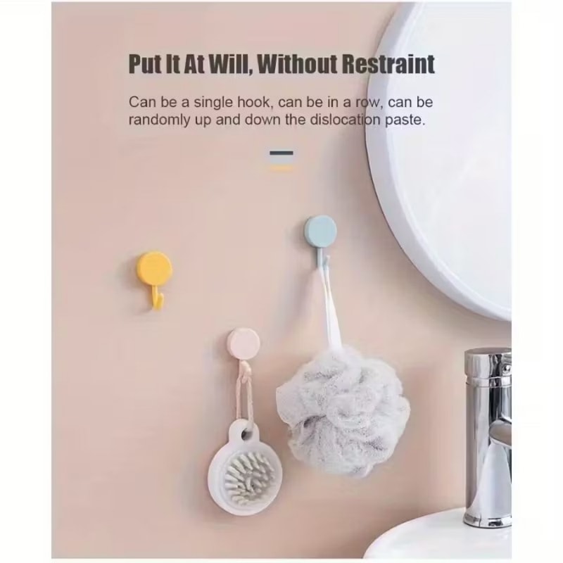 Mini Adhesive Hooks Pack Space Saving Wall Hooks No Drill Multi Purpose Hangers