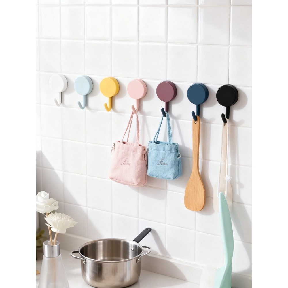Mini Adhesive Hooks Pack Space Saving Wall Hooks No Drill Multi Purpose Hangers