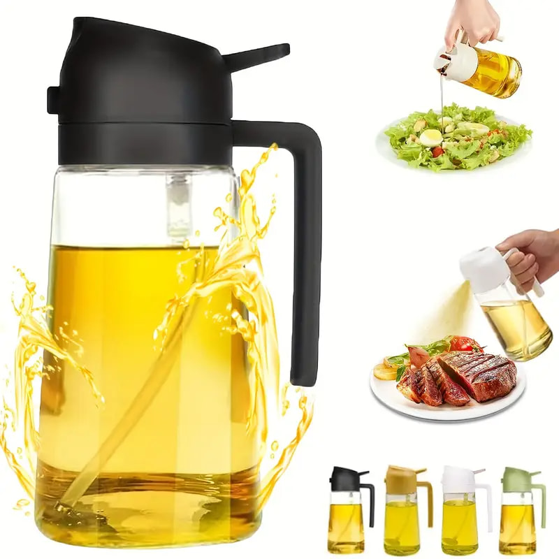 Oil Sprayer for Cooking and Dispenser Bottle for BBQ, Air Fryer & Kitchen Use