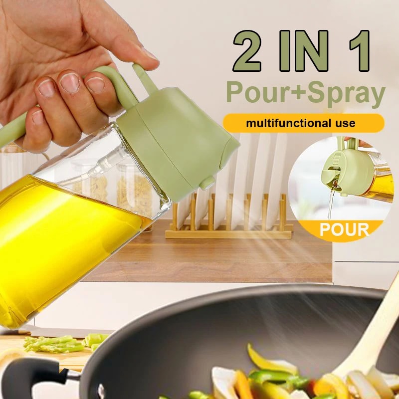 Oil Sprayer for Cooking and Dispenser Bottle for BBQ, Air Fryer & Kitchen Use