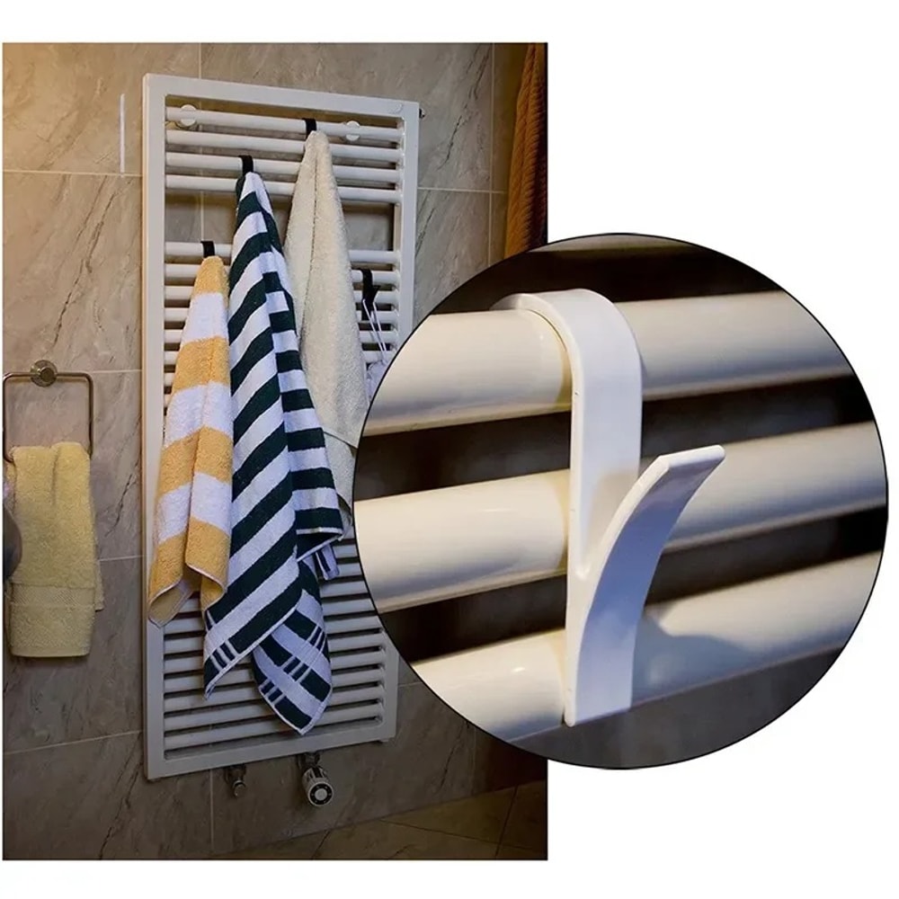 Space Saving Heated Towel Rail Hooks For Bathroom And Kitchen Organization 0