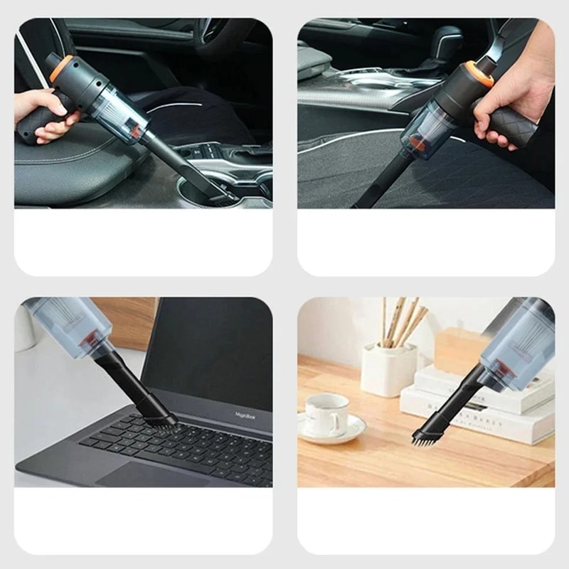 TurboClean Cordless Car Vacuum Cleaner Portable Handheld Vacuum For Car Home Office 4
