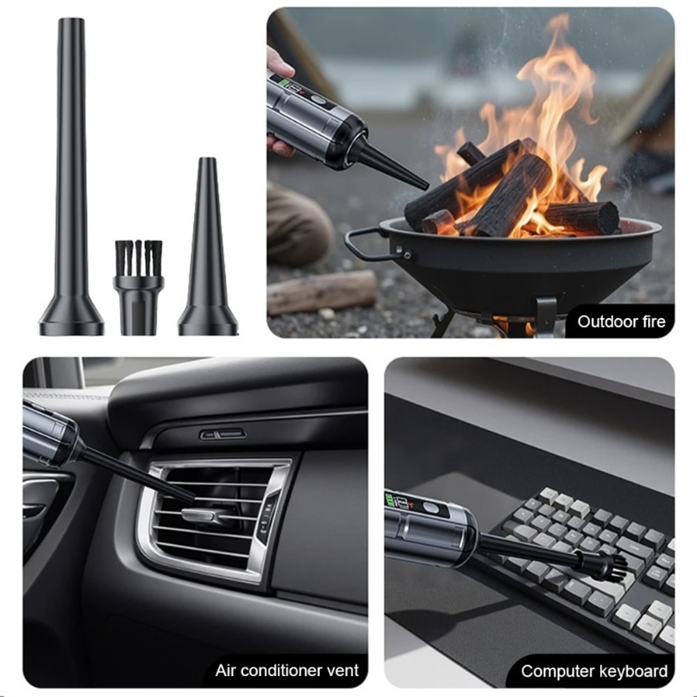 Cordless Car Vacuum Cleaner with Air Duster & Brushless Motor