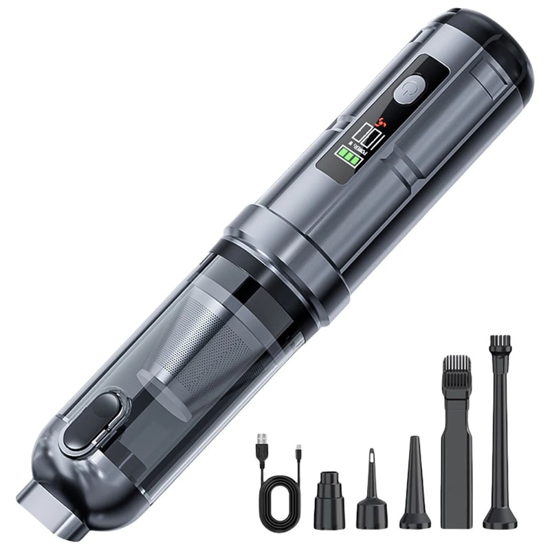 Cordless Car Vacuum Cleaner with Air Duster & Brushless Motor