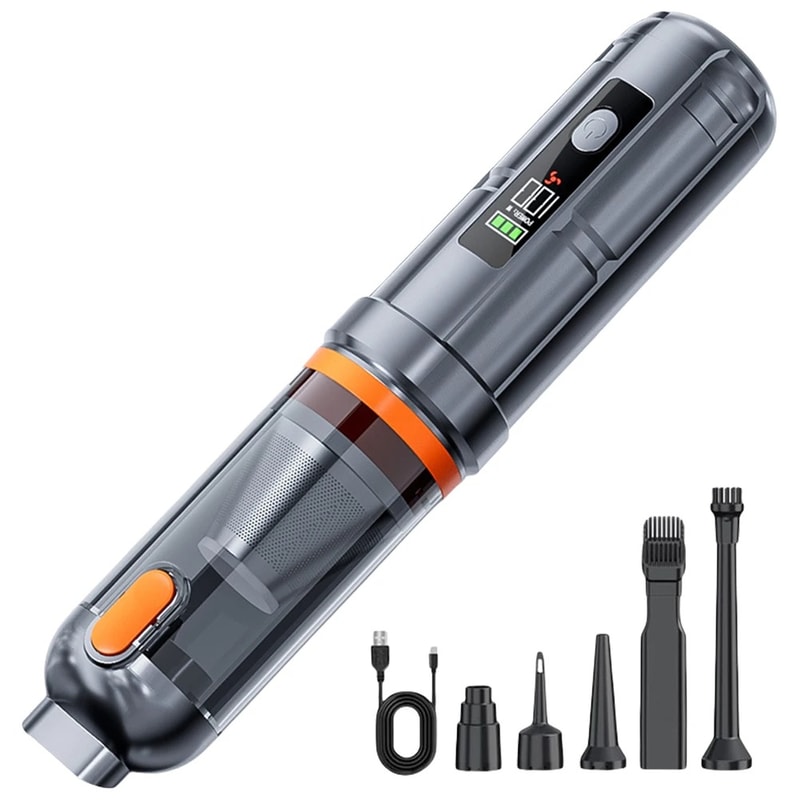 Cordless Car Vacuum Cleaner with Air Duster & Brushless Motor