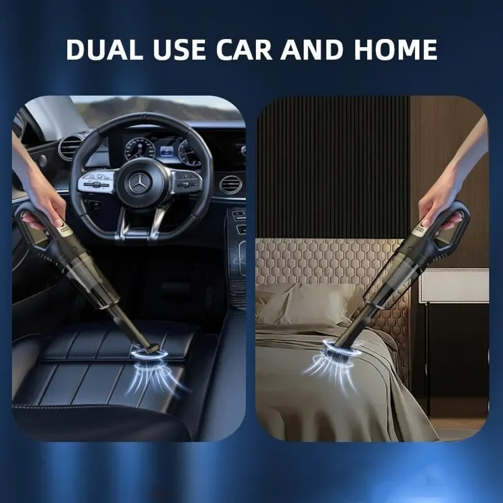 Cordless Car Vacuum Cleaner with USB Charging for Car, Home & Pet Hair Cleaning