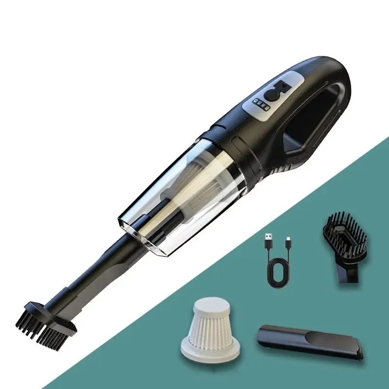 Cordless Car Vacuum Cleaner with USB Charging for Car, Home & Pet Hair Cleaning