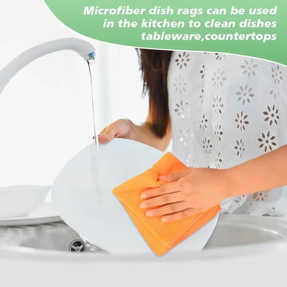Ultra Absorbent Microfiber Cleaning Cloths Pack Reusable Kitchen Household Cleaning Towels 3