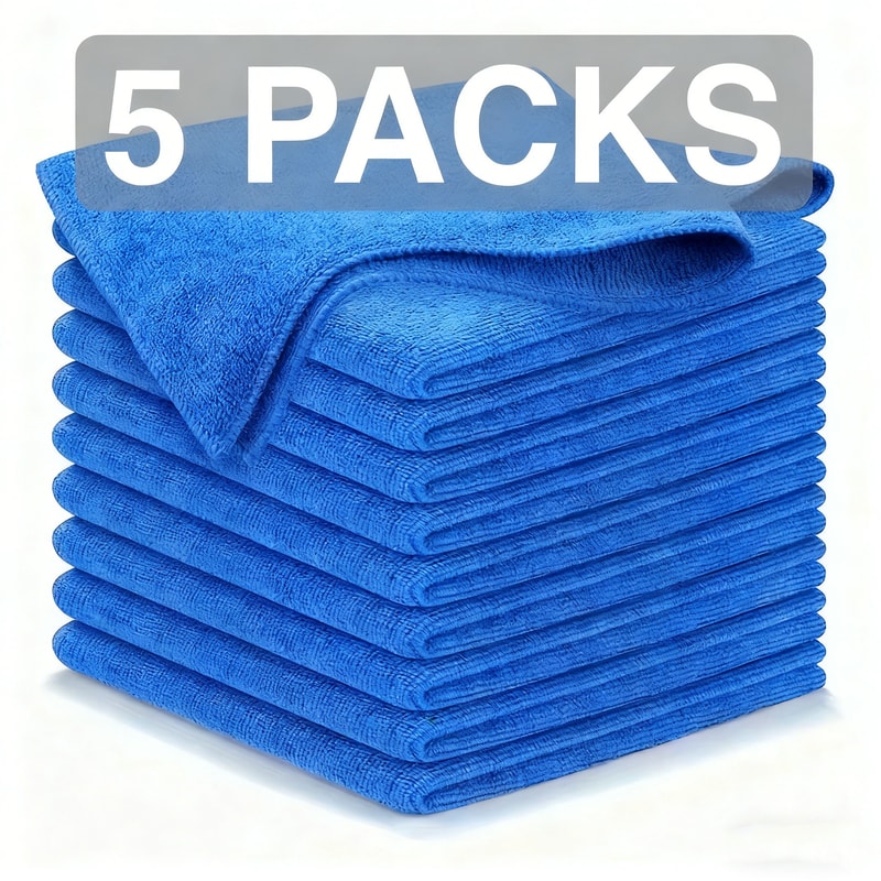 Ultra Absorbent Microfiber Cleaning Cloths Pack Reusable Kitchen Household Cleaning Towels 6