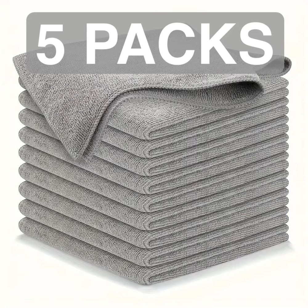 Ultra Absorbent Microfiber Cleaning Cloths Pack Reusable Kitchen Household Cleaning Towels 8