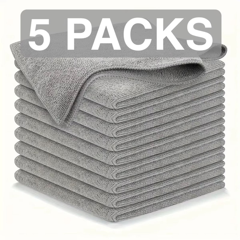 Ultra Absorbent Microfiber Cleaning Cloths Pack Reusable Kitchen Household Cleaning Towels 8