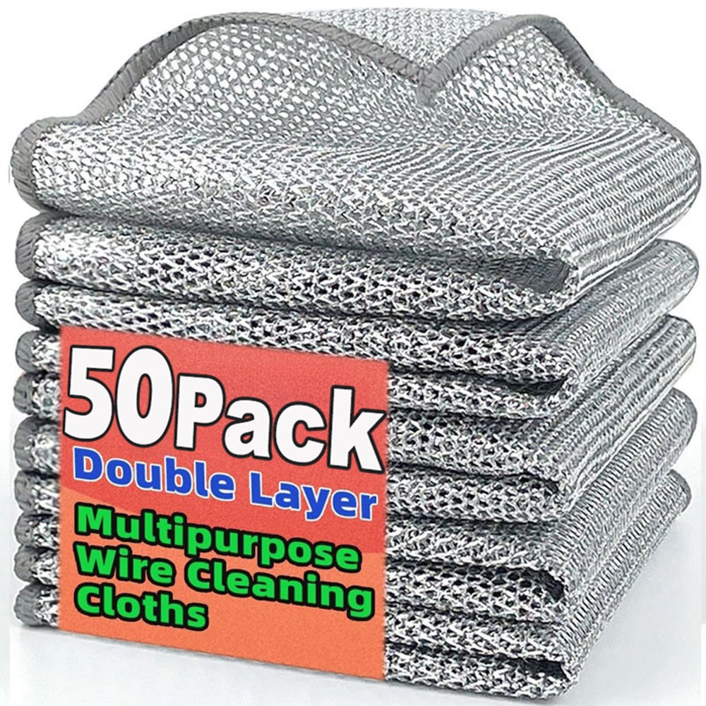 SilverSpark Microfiber Scrub Dishcloth For Kitchen Cleaning 1
