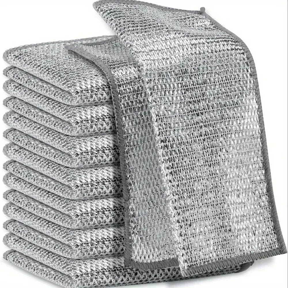 SilverSpark Microfiber Scrub Dishcloth For Kitchen Cleaning 0