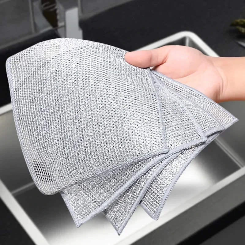 SilverSpark Microfiber Scrub Dishcloth For Kitchen Cleaning 2