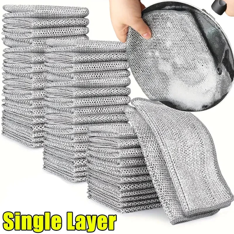 SilverSpark Microfiber Scrub Dishcloth For Kitchen Cleaning 6