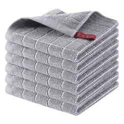 ultra soft cotton terry dish cloth set, absorbent kitchen cleaning towels pack