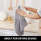 Ultra Soft Cotton Terry Dish Cloth Set, Absorbent Kitchen Cleaning Towels Pack