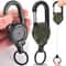 Heavy Duty Retractable Badge Reel With Carabiner Key Holder For Work Outdoor Use 0