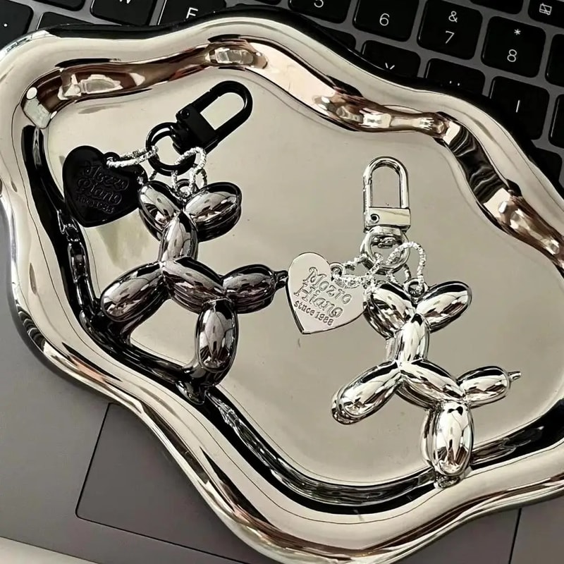 Balloon Dog Keychain Charm For Bags Cars Everyday Accessories 3