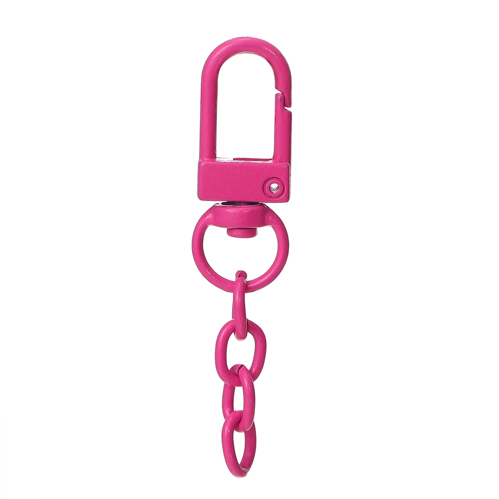 Colorful Lobster Clasp Keychains Set With Chains For DIY Jewelry Bag Charms Key Rings 6