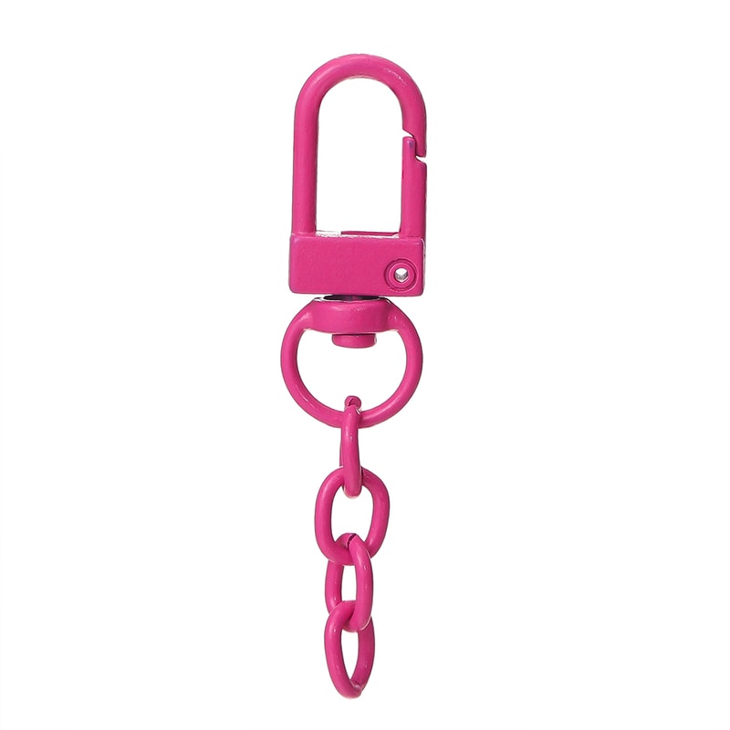 Colorful Lobster Clasp Keychains Set With Chains For DIY Jewelry Bag Charms Key Rings 6