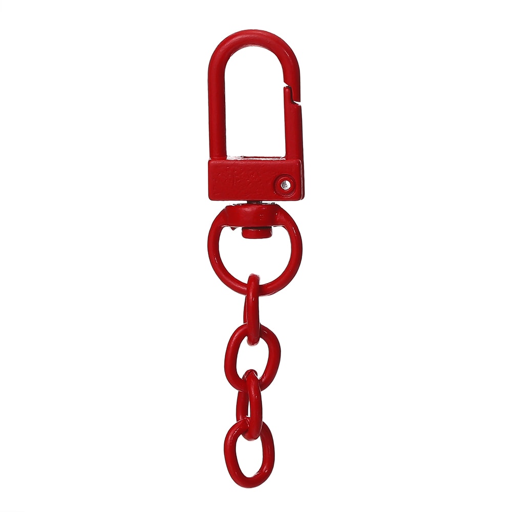 Colorful Lobster Clasp Keychains Set With Chains For DIY Jewelry Bag Charms Key Rings 8
