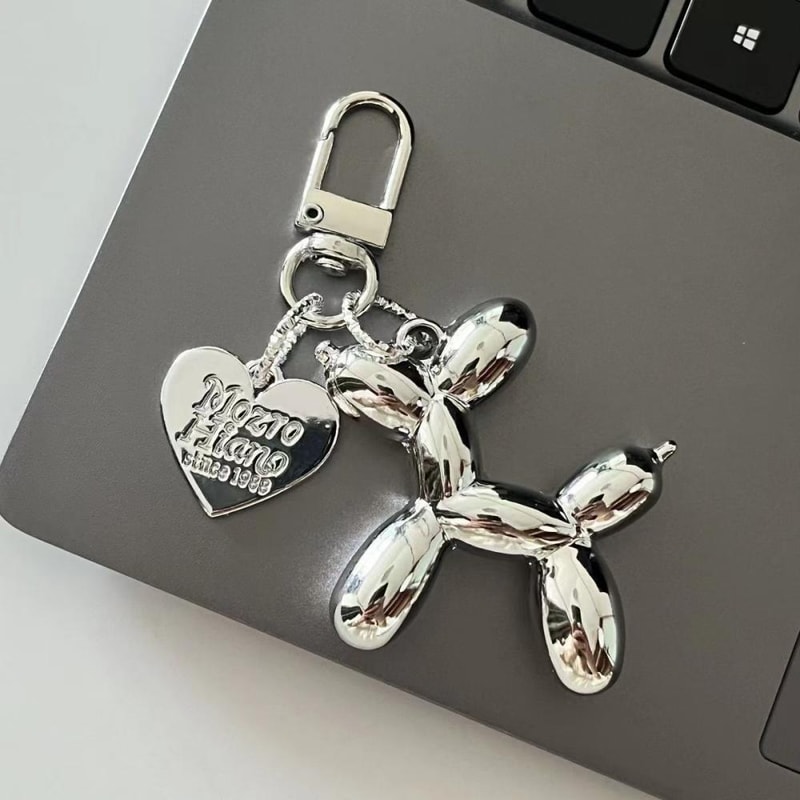 Cute Balloon Dog Keychain for Cars, Bags & Couples