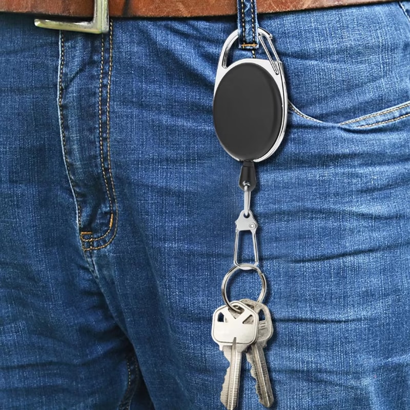 ProGrip Fly Fishing Retractor Heavy Duty Retractable Keychain Tool Keeper 2