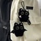 Big Eyed Plush Kitten Keychain Cute Black Cat Backpack Charm