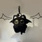 Big Eyed Plush Kitten Keychain Cute Black Cat Backpack Charm
