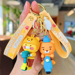 choonsik kuka cute keychain silicone bag charm & car key accessory